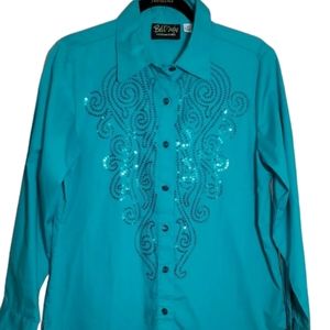 Bob Mackie Wearable Art Small Button Down